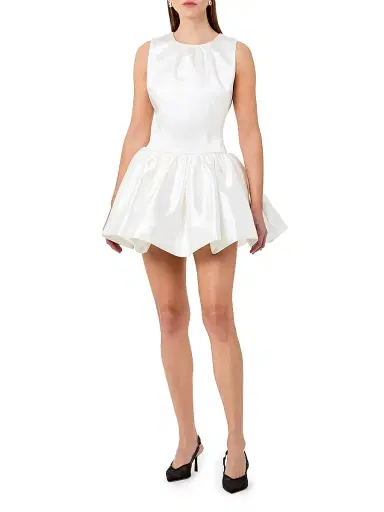 NICHOLAS Women's Karina Satin Minidress - Ivory - Size 12 | Thumbnail 2