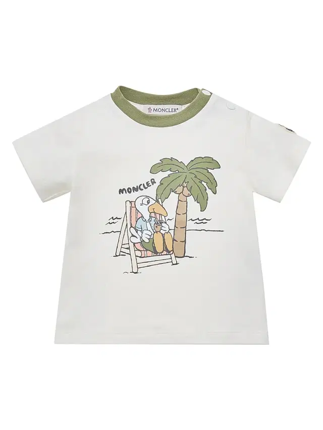 Little Boy's & Baby Boy's Crew Neck T-Shirt in Cotton Blend - White 18 Months