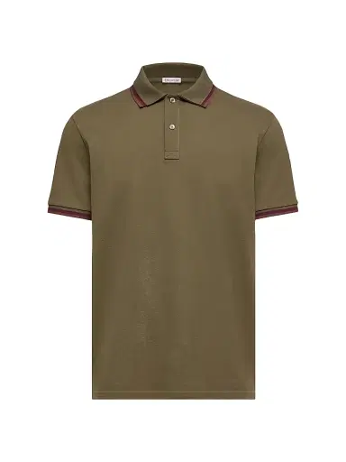 Moncler Men's Cotton Piquet Polo Shirt - Olive Green - Size XXXL | Thumbnail 1