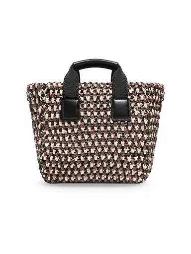 Moncler Women's Crochet Micro Caradoc Top Handle Bag - White Brown | Thumbnail 3