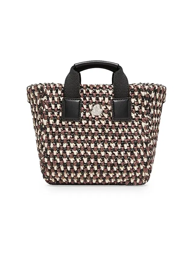 Women's Crochet Micro Caradoc Top Handle Bag - White Brown