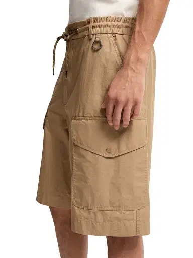 Moncler Men's Shorts in Cotton Poplin - Beige - Size Medium | Thumbnail 4 Moncler Men's Shorts in Cotton Poplin - Beige - Size Medium | Thumbnail 4
