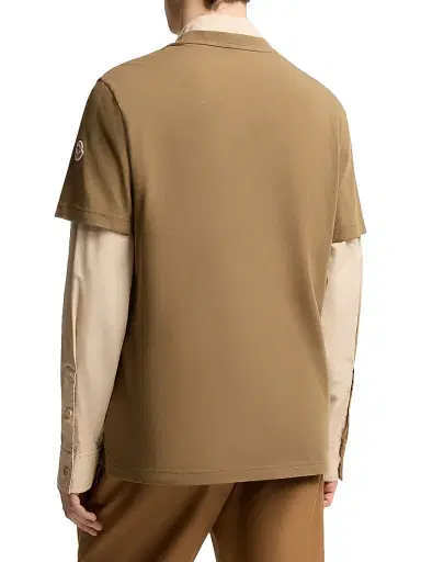 Moncler Men's Crew Neck T-Shirt in Cotton - Olive Green - Size XL | Thumbnail 3 Moncler Men's Crew Neck T-Shirt in Cotton - Olive Green - Size XL | Thumbnail 3