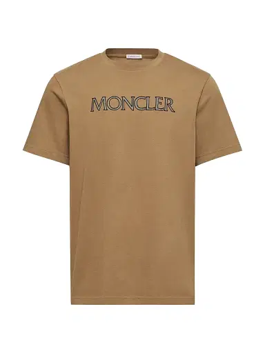Moncler Men's Crew Neck T-Shirt in Cotton - Olive Green - Size XL | Thumbnail 1 Moncler Men's Crew Neck T-Shirt in Cotton - Olive Green - Size XL | Thumbnail 1