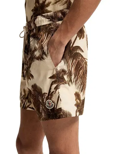 Moncler Men's Swim Trunks - Beige Green - Size XL | Thumbnail 4 Moncler Men's Swim Trunks - Beige Green - Size XL | Thumbnail 4