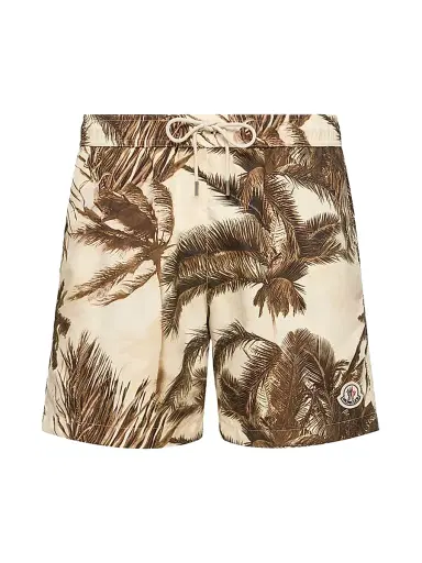 Moncler Men's Swim Trunks - Beige Green - Size XL | Thumbnail 1 Moncler Men's Swim Trunks - Beige Green - Size XL | Thumbnail 1