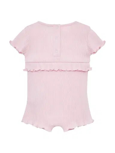Moncler Newborn's Romper in Cotton - Pink 18 Months | Thumbnail 2