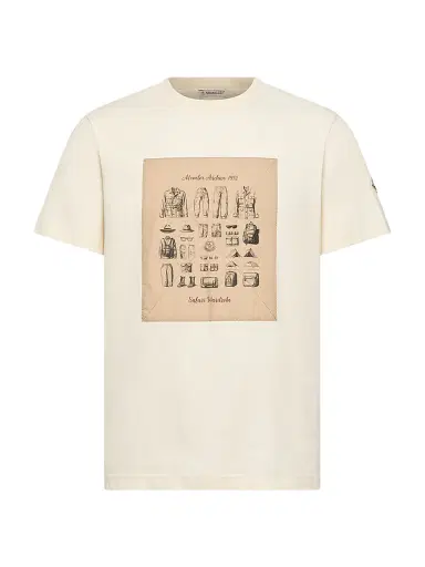 Moncler Men's Crew Neck T-Shirt in Cotton - White | Thumbnail 1