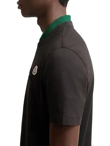 Moncler Men's Crew-Neck T-Shirt in Cotton - Black - Size XXXL | Thumbnail 4 Moncler Men's Crew-Neck T-Shirt in Cotton - Black - Size XXXL | Thumbnail 4