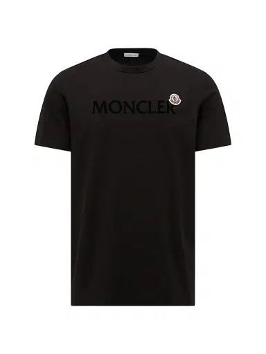 Moncler Men's Crew-Neck T-Shirt in Cotton - Black - Size XXXL | Thumbnail 1 Moncler Men's Crew-Neck T-Shirt in Cotton - Black - Size XXXL | Thumbnail 1