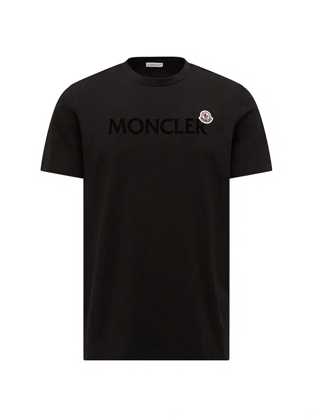 Moncler Men's Crew-Neck T-Shirt in Cotton - Black