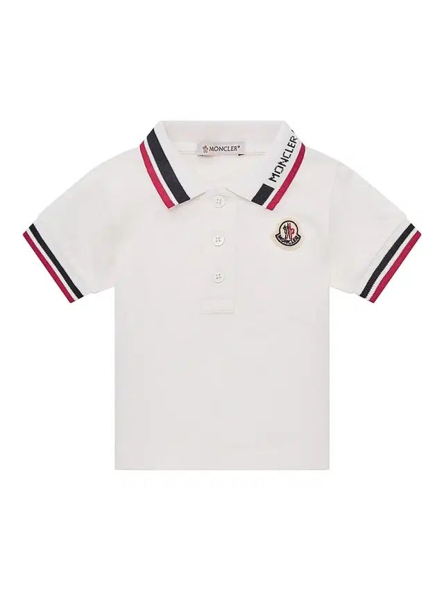Moncler Baby Boy's & Little Boy's Polo Shirt in Cotton Piquet - White 18 Months