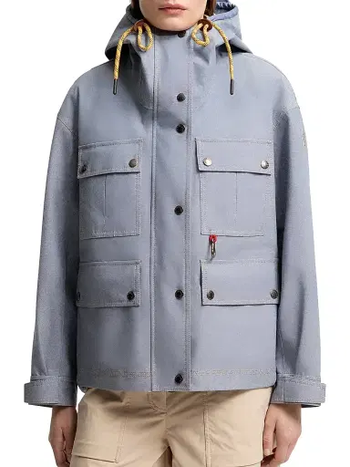 Moncler Grenoble Women's Beziers Jacket in Chambray - Powder Blue - Size Small | Thumbnail 2