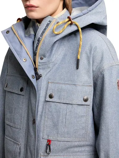 Moncler Grenoble Women's Beziers Jacket in Chambray - Powder Blue - Size Small | Thumbnail 4
