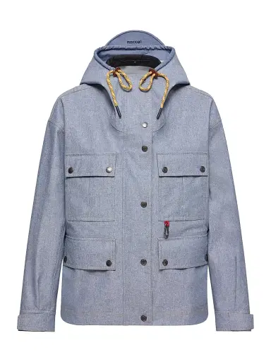 Moncler Grenoble Women's Beziers Jacket in Chambray - Powder Blue - Size Small | Thumbnail 1