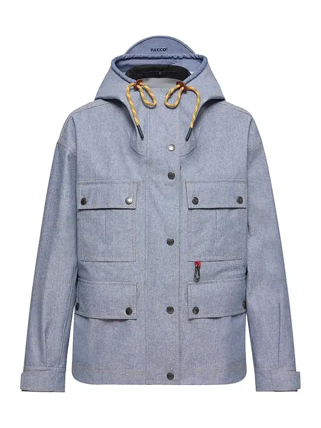 Women's Beziers Jacket in Chambray - Powder Blue