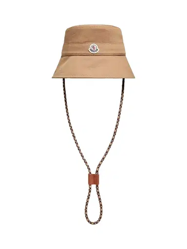 Moncler Women's Hat in Cotton Gabardine - Camel Beige - Size Large | Thumbnail 1 Moncler Women's Hat in Cotton Gabardine - Camel Beige - Size Large | Thumbnail 1