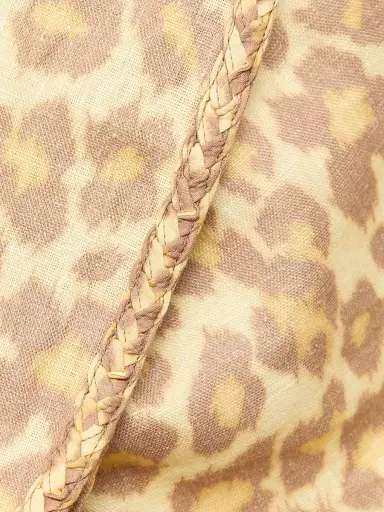 Zimmermann Women's Awaken Braid-Trim Leopard-Print Linen Minidress - Lemon Leopard - Size 4 | Thumbnail 6
