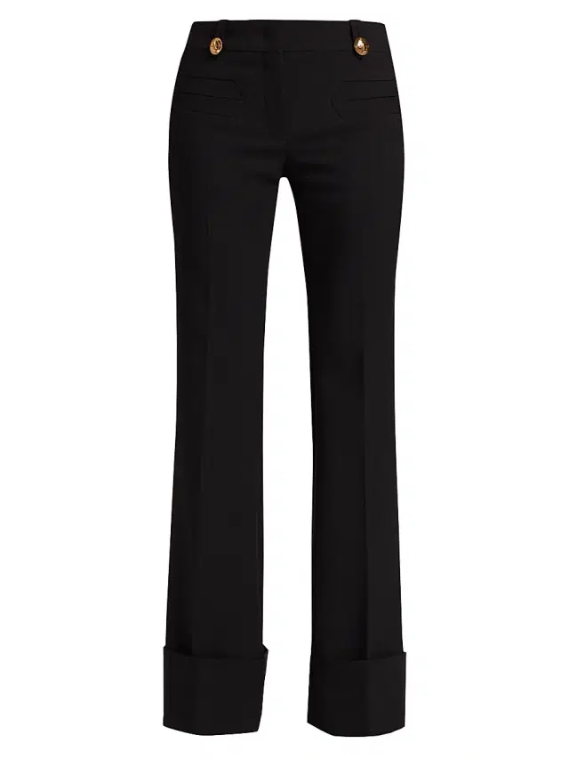 Zimmermann Women's Low-Rise Flared Pants - Black