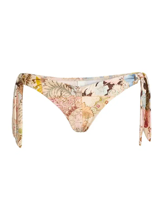 Zimmermann Women's Daylight Paisley Side-Tie Bikini Bottom - Patch Multi