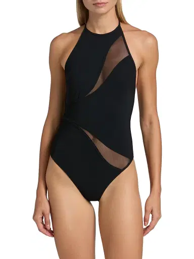Zimmermann Women's Wanderlust Spliced Mesh Swimsuit - Black | Thumbnail 3 Zimmermann Women's Wanderlust Spliced Mesh Swimsuit - Black | Thumbnail 3