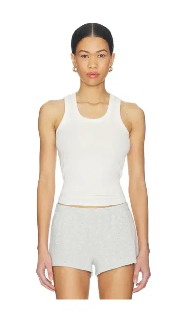 Skims Cotton Rib High Scoop Tank | Thumbnail 1