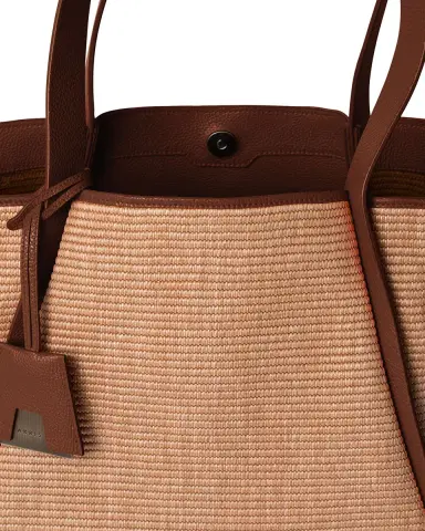 Akris Alexa Medium Raffia Tote Bag | Thumbnail 4