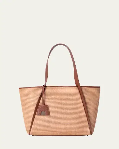Akris Alexa Medium Raffia Tote Bag | Thumbnail 5