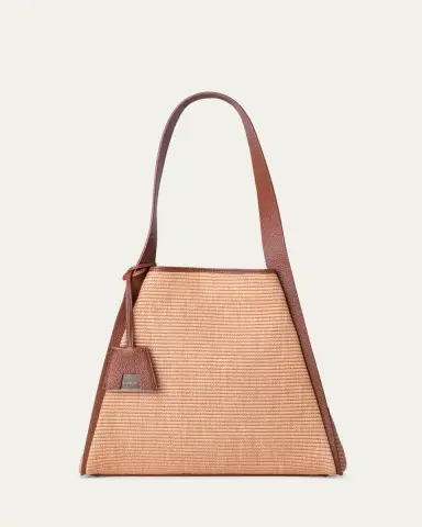 Akris Alexa Medium Raffia Tote Bag | Thumbnail 6