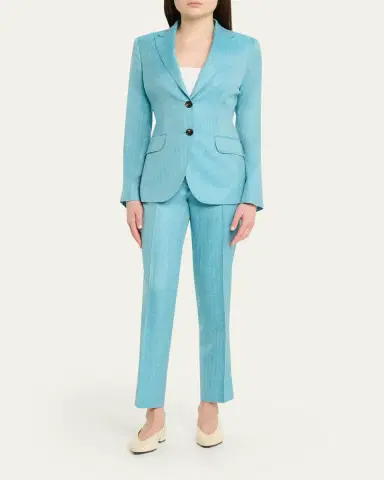 Kiton Wool-Silk Slim-Leg Ankle Trousers | Thumbnail 2 Kiton Wool-Silk Slim-Leg Ankle Trousers | Thumbnail 2
