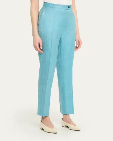 Kiton Wool-Silk Slim-Leg Ankle Trousers | Thumbnail 4 Kiton Wool-Silk Slim-Leg Ankle Trousers | Thumbnail 4