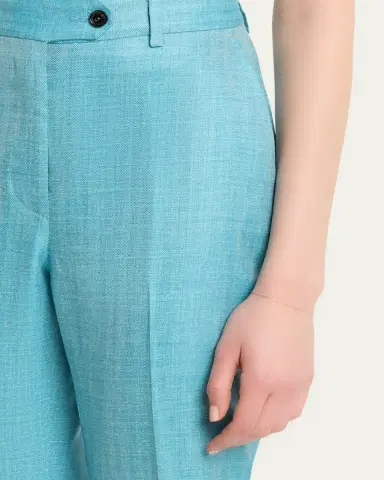 Kiton Wool-Silk Slim-Leg Ankle Trousers | Thumbnail 5 Kiton Wool-Silk Slim-Leg Ankle Trousers | Thumbnail 5