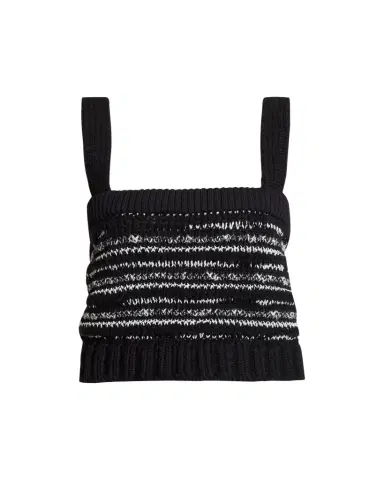 sacai Melange Knit Crop Tank Top | Thumbnail 1 sacai Melange Knit Crop Tank Top | Thumbnail 1