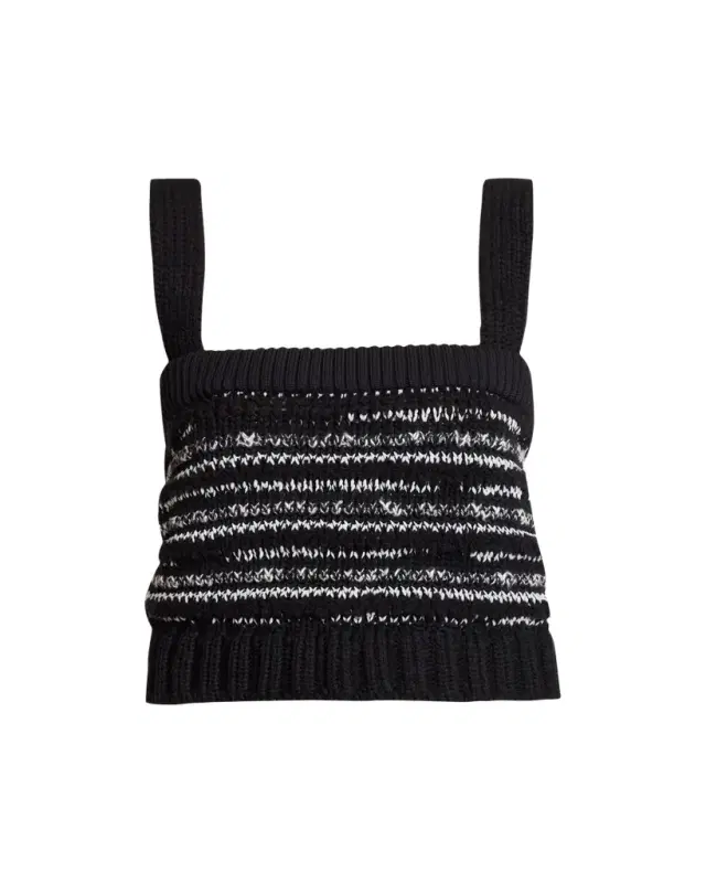 sacai Melange Knit Crop Tank Top