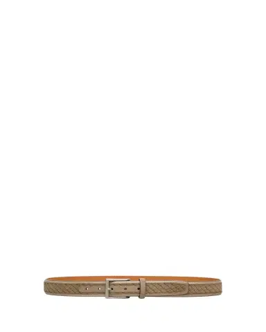 Bergdorf Goodman Men's Tela Woven Suede and Leather Belt | Thumbnail 1
