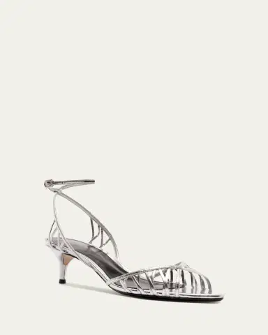 Alexandre Birman 50mm Solene Metallic Leather Sandals | Thumbnail 2 Alexandre Birman 50mm Solene Metallic Leather Sandals | Thumbnail 2