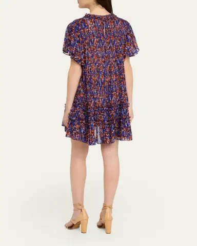 Ulla Johnson Ryla Floral Silk Chiffon Mini Dress | Thumbnail 3 Ulla Johnson Ryla Floral Silk Chiffon Mini Dress | Thumbnail 3