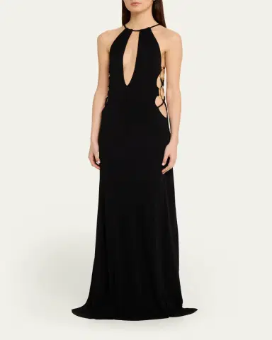 Ramy Brook Charlotte Beaded Cutout Column Gown | Thumbnail 4 Ramy Brook Charlotte Beaded Cutout Column Gown | Thumbnail 4