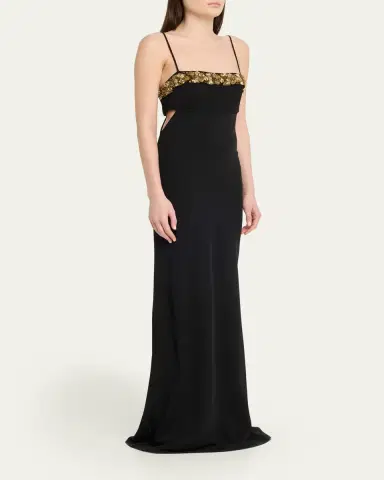Ramy Brook Helen Floral Embellished Gown | Thumbnail 4 Ramy Brook Helen Floral Embellished Gown | Thumbnail 4