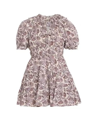 Ulla Johnson Soffia Printed Puff-Sleeve Mini Dress | Thumbnail 1 Ulla Johnson Soffia Printed Puff-Sleeve Mini Dress | Thumbnail 1
