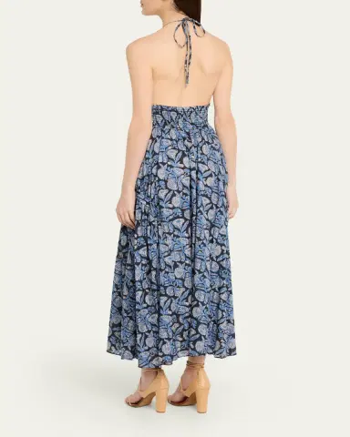 Ulla Johnson Anelise Printed Halter Midi Dress | Thumbnail 3 Ulla Johnson Anelise Printed Halter Midi Dress | Thumbnail 3