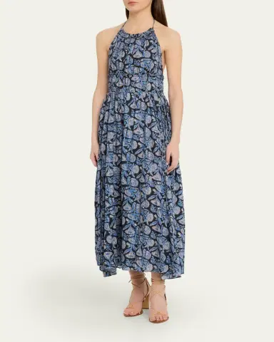 Ulla Johnson Anelise Printed Halter Midi Dress | Thumbnail 4 Ulla Johnson Anelise Printed Halter Midi Dress | Thumbnail 4