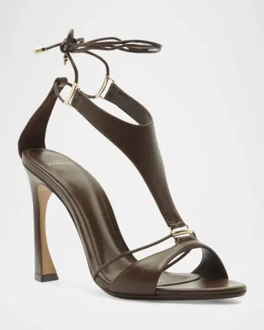 Alexandre Birman 100mm Mimi Leather Ankle-Tie Sandals | Thumbnail 5