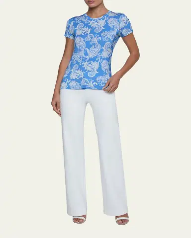 L'AGENCE Ressi Short-Sleeve Paisley Tee | Thumbnail 2 L'AGENCE Ressi Short-Sleeve Paisley Tee | Thumbnail 2