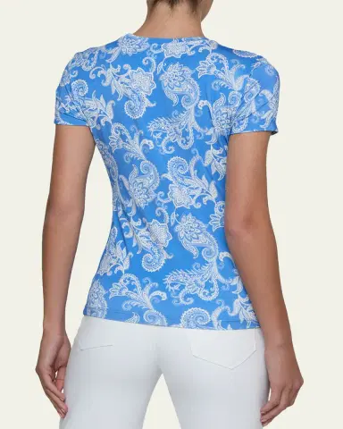 L'AGENCE Ressi Short-Sleeve Paisley Tee | Thumbnail 3 L'AGENCE Ressi Short-Sleeve Paisley Tee | Thumbnail 3