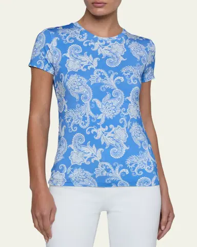 L'AGENCE Ressi Short-Sleeve Paisley Tee | Thumbnail 4 L'AGENCE Ressi Short-Sleeve Paisley Tee | Thumbnail 4