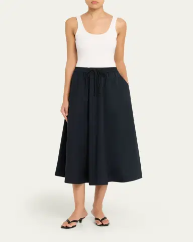 A.L.C. Remy Drawstring Technical Cotton Midi Skirt | Thumbnail 2 A.L.C. Remy Drawstring Technical Cotton Midi Skirt | Thumbnail 2
