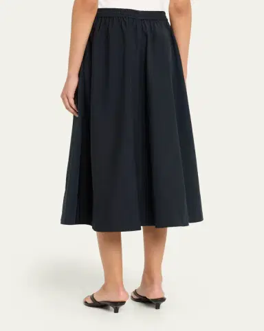 A.L.C. Remy Drawstring Technical Cotton Midi Skirt | Thumbnail 3 A.L.C. Remy Drawstring Technical Cotton Midi Skirt | Thumbnail 3