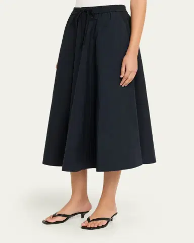 A.L.C. Remy Drawstring Technical Cotton Midi Skirt | Thumbnail 4 A.L.C. Remy Drawstring Technical Cotton Midi Skirt | Thumbnail 4