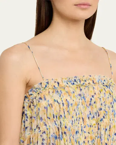 Ulla Johnson Florian Floral Silk Chiffon Top | Thumbnail 5 Ulla Johnson Florian Floral Silk Chiffon Top | Thumbnail 5
